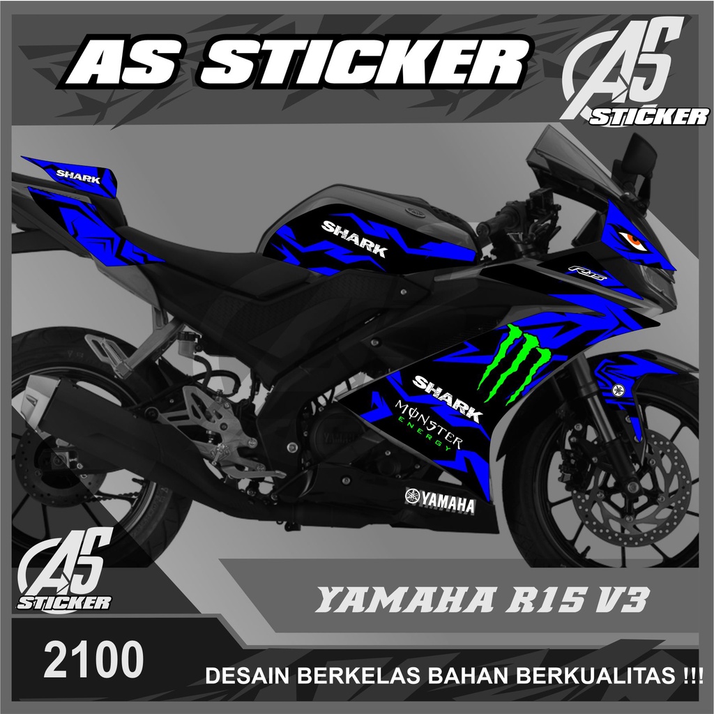 Jual 2100 Sticker Striping R15 V3 Semi Full Desain Sticker Striping R15 ...