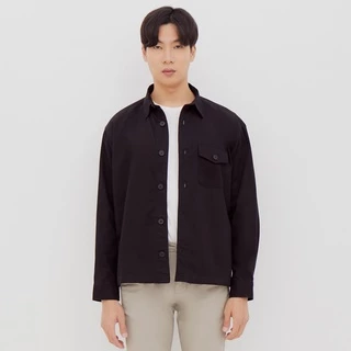M231 Jaket Over Shirt Pria Panjang Hitam 2269E