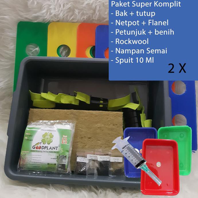 Jual Produk Ready Paket Starter Kit Hidroponik 2 Set Slab Komplit ...