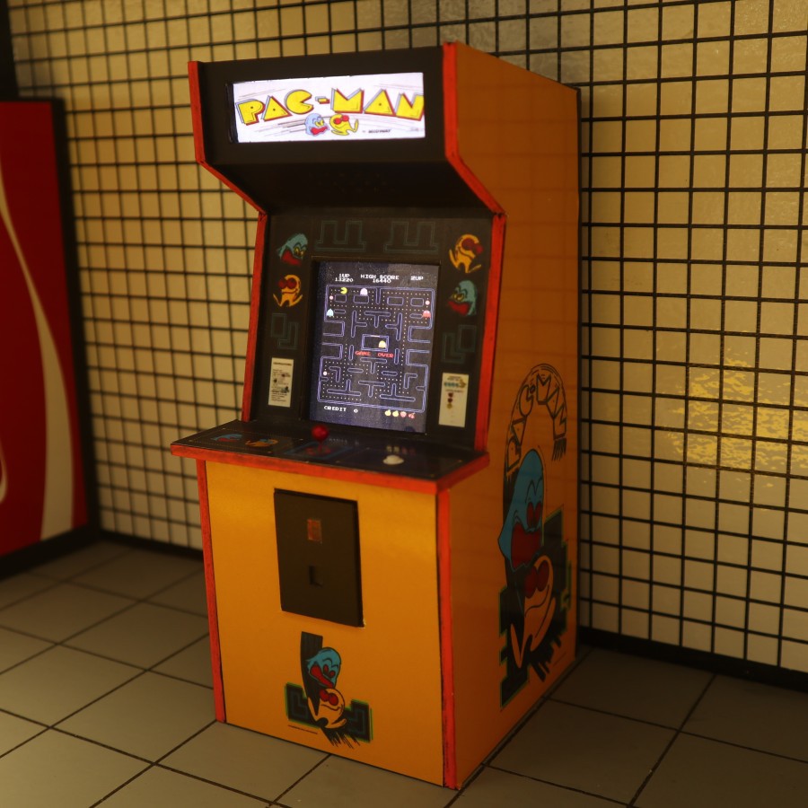 Jual Miniatur Skala 1/12 Arcade Machine Pacman Mesin Ding Dong pakai