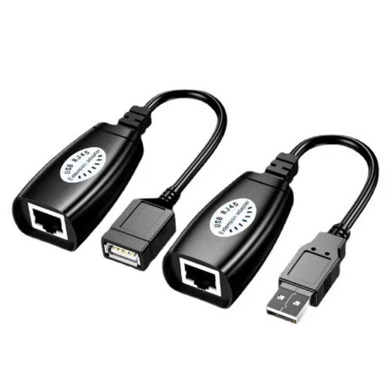 Jual USB RJ45 EXTENSION ADAPTOR UP TO 30M / USB EXTENDER VIA KABEL LAN ...