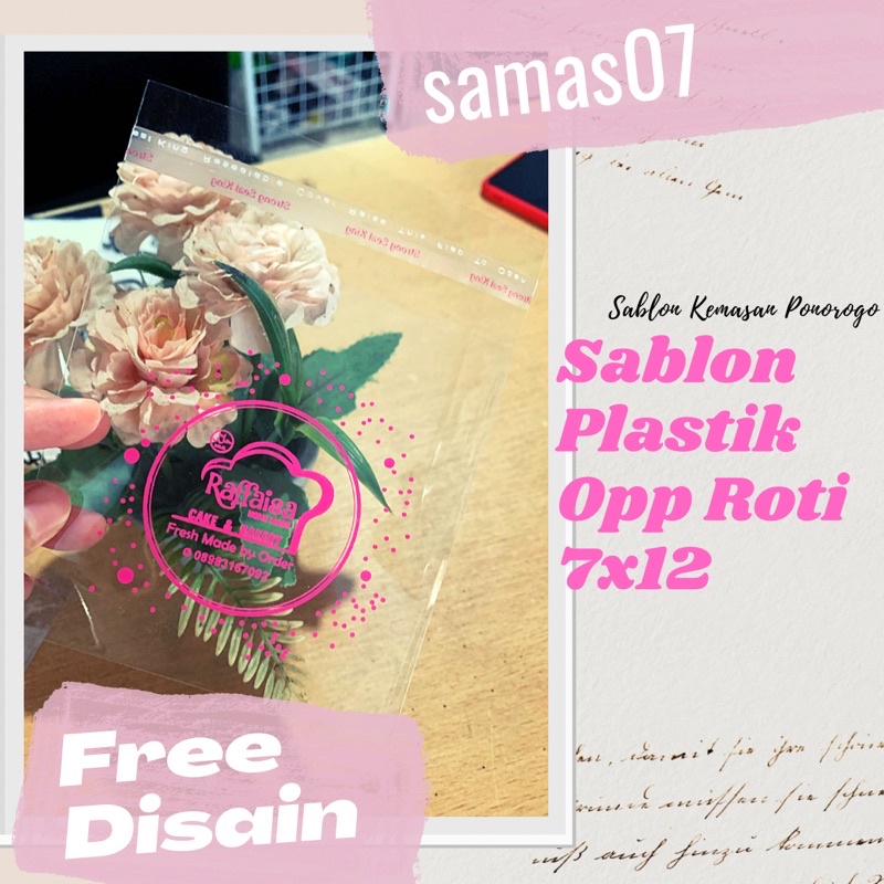 Jual Sablon Plastik OPP roti 7x12 sablon plastik kemasan roti sablon ...
