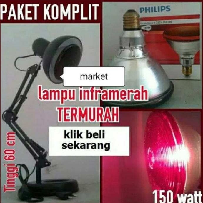 Jual Lampu Infrared Philips Satu Set +Tiang Duduk/Lampu Terapi Philips ...