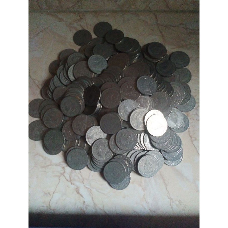 Jual Uang Koin Kuno Asli Rp 100 Gambar Wayang, Rumah Gadang Tahun 1978