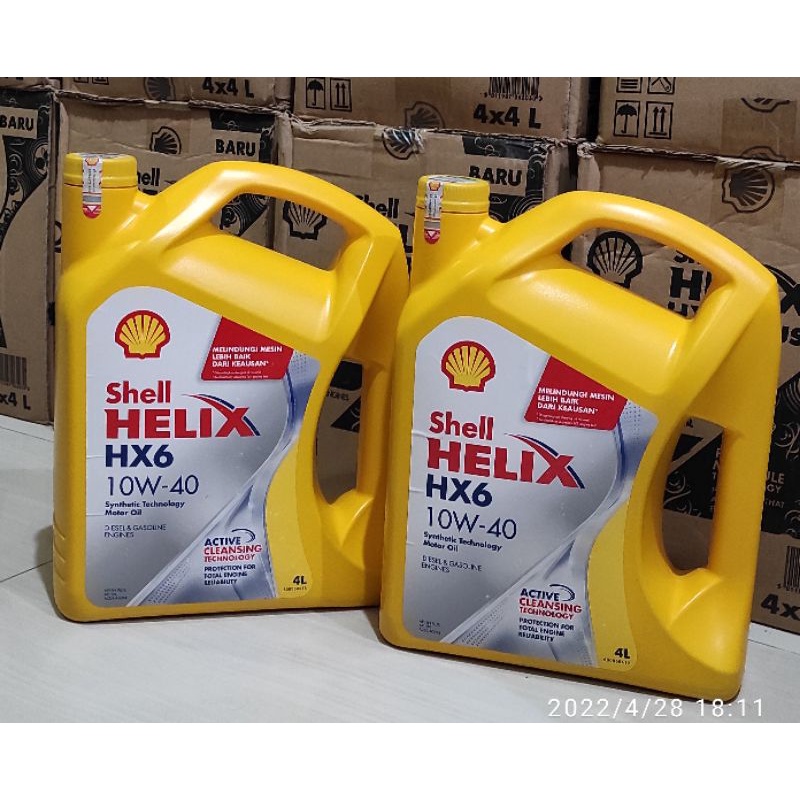 Jual shell helix hx6 10w 40 4liter | Shopee Indonesia