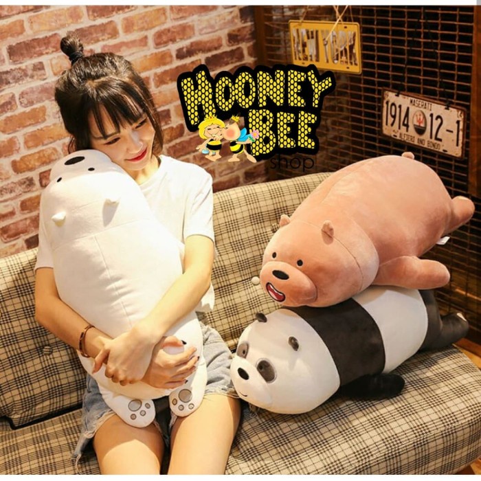 Jual Beruang Boneka Miniso Boneka We Bare Bears Large Big Size Lying Position 80cm Ice Bear 5461