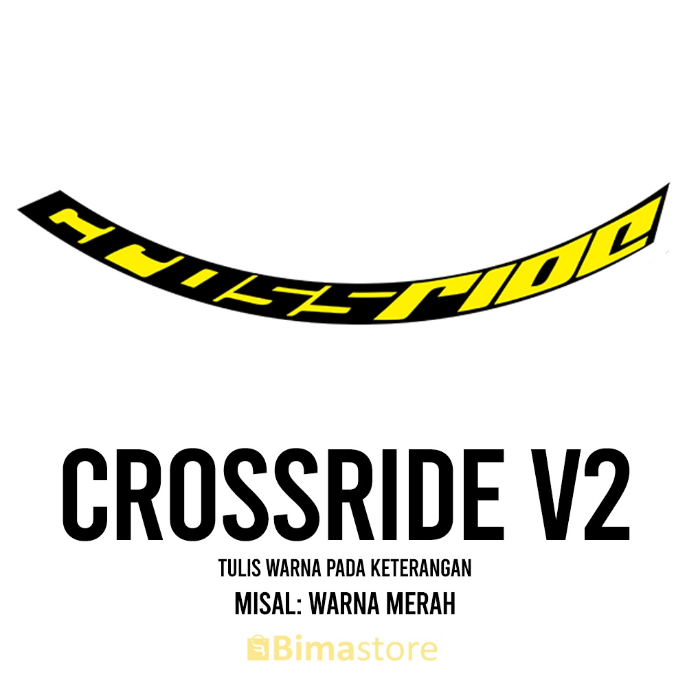 Jual Sticker Decal Rims Sepeda Crossride V Lebar Cm Diameter