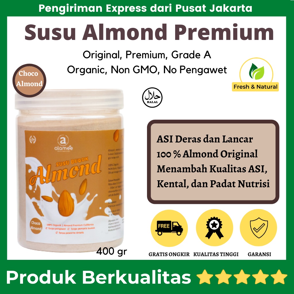 Jual ASI BOOSTER SUSU BUBUK ALMOND PELANCAR ASI MILK POWDER SUSU DIET ...