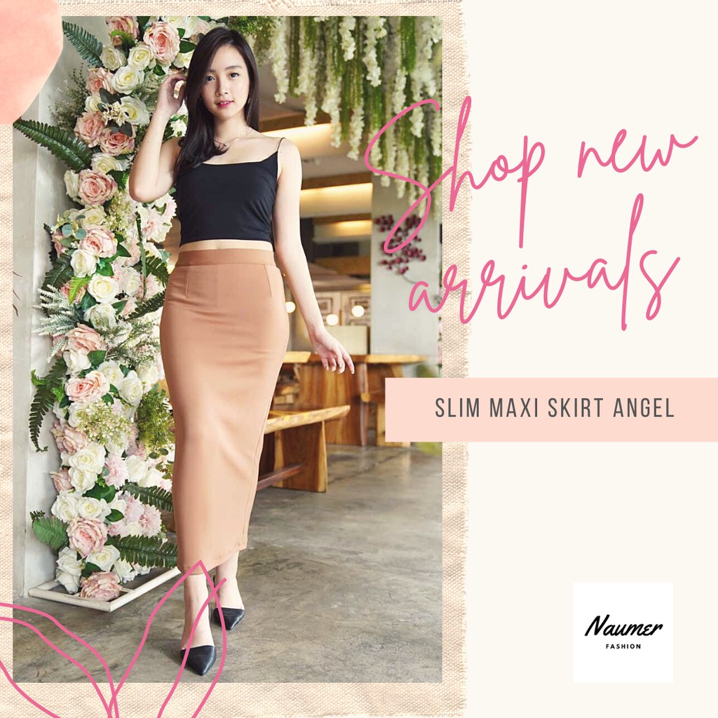 Jual Rok Panjang Fashion Muslim Rok Korean Style Panjang Rok Wanita ...