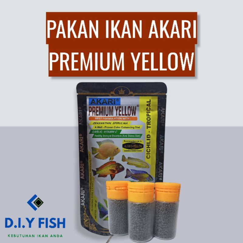 Jual Pakan Ikan Pelet Akari Premium Yellow Mm Cichlid Gr Shopee Indonesia