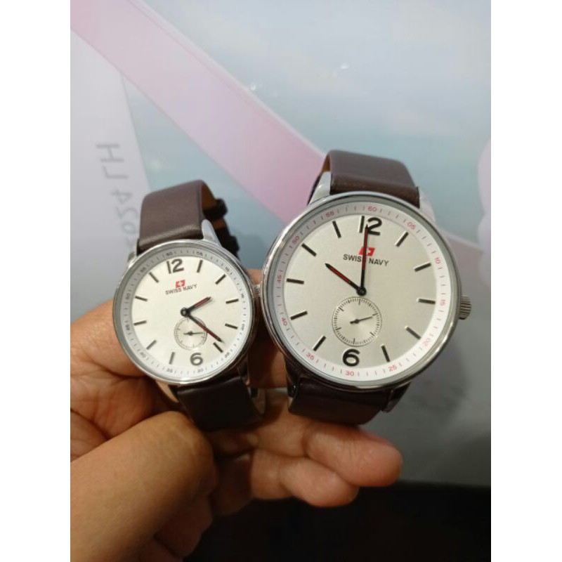 JAM TANGAN COUPLE SWISS NAVY 8305 ORIGINAL GARANSI TAHUN