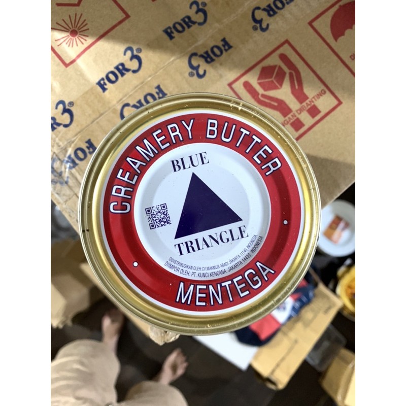 Jual Mentega Segitiga / Butter PURE CREAMERY Blue Triangle / Caping ...