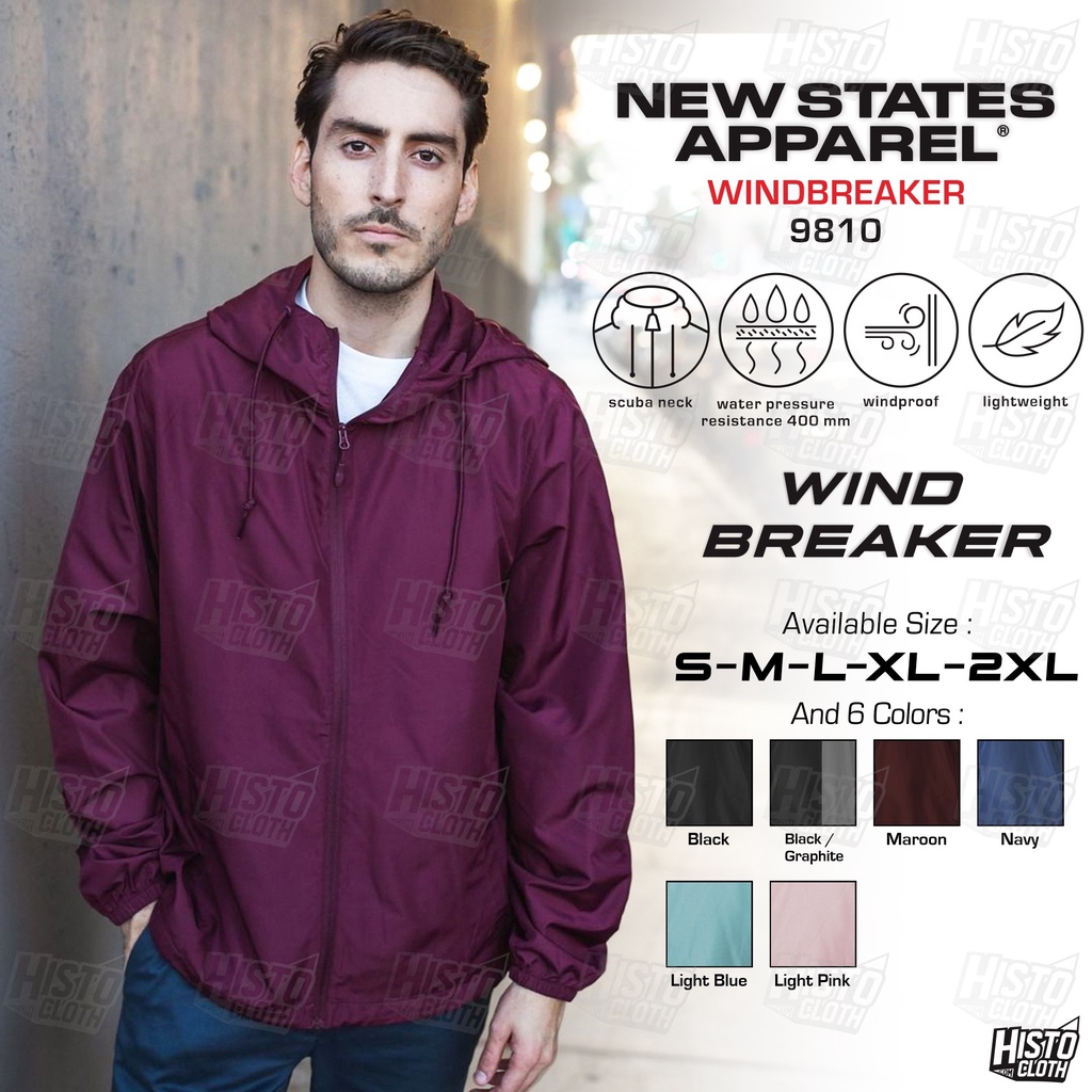 Jual NSA Lightweight Windbreaker Jaket Waterproof Outdoor New States ...