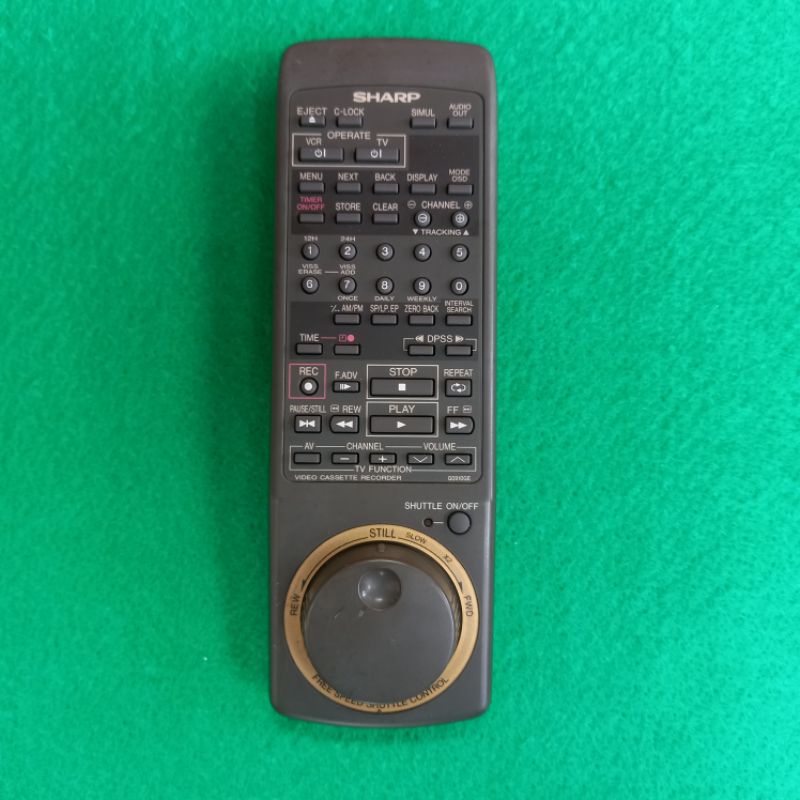 Jual Remote SHARP Video Cassette Recorder Original Asli . G0910GE ...