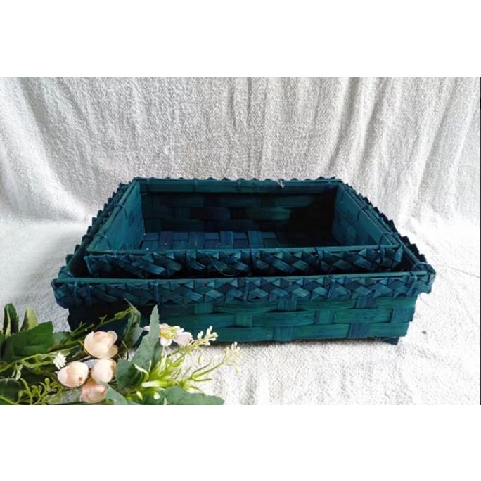 Jual BEST PRODUCT keranjang parcel keranjang hantaran keranjang bambu ...