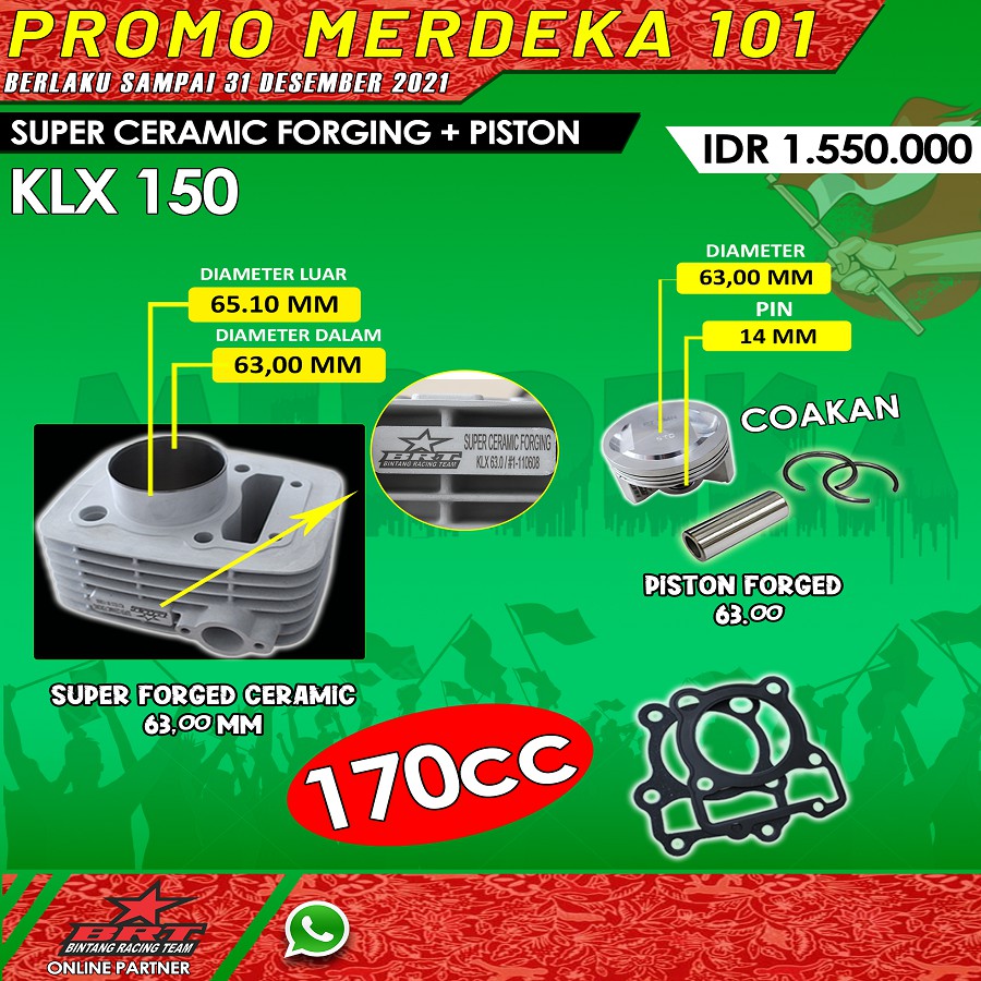 Jual Paket Bore Up Brt Mm Ceramic Kawasaki Klx Shopee Indonesia