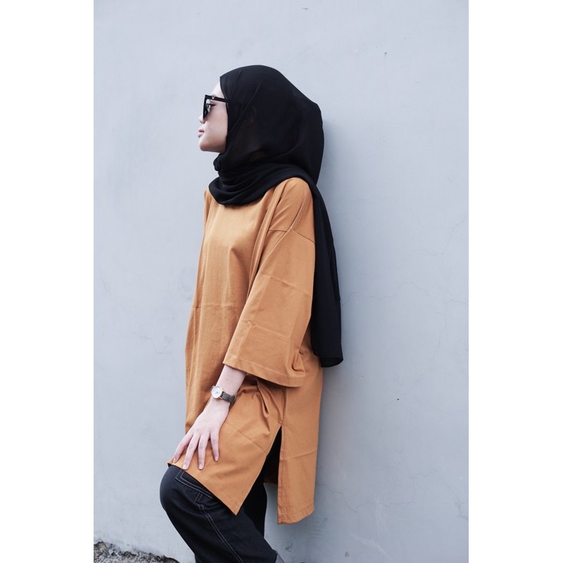 Jual Bymeldev Basic Oversized Top Kaos Polos Busui NonBusui Hijab ...