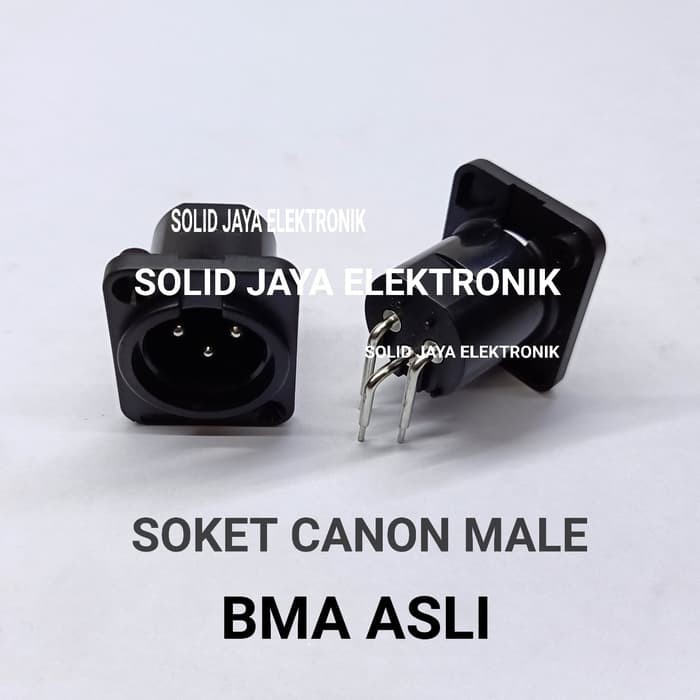 Jual Soket Canon Bma Male Socket Canon Xlr Cowo Bma Pin Input Audio Male Konektor Bma Asli