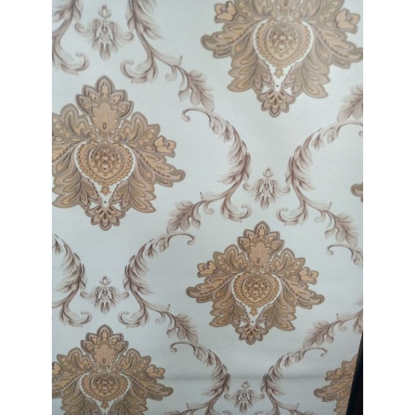 Jual Wallpaper Dinding Motif Batik Elegan Coklat Shopee Indonesia 0703