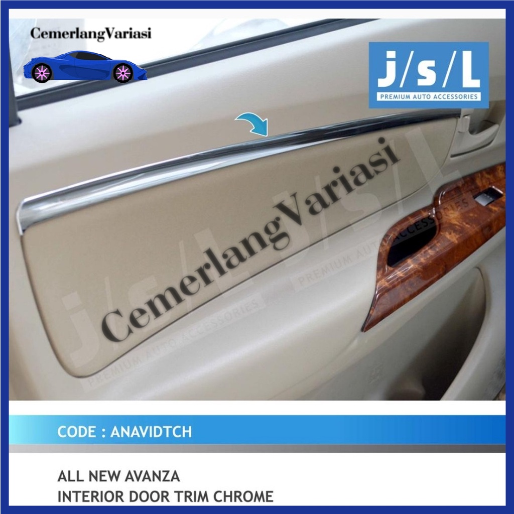 Jual List pintu interior ALL NEW AVANZA xenia chrome door trim chrome