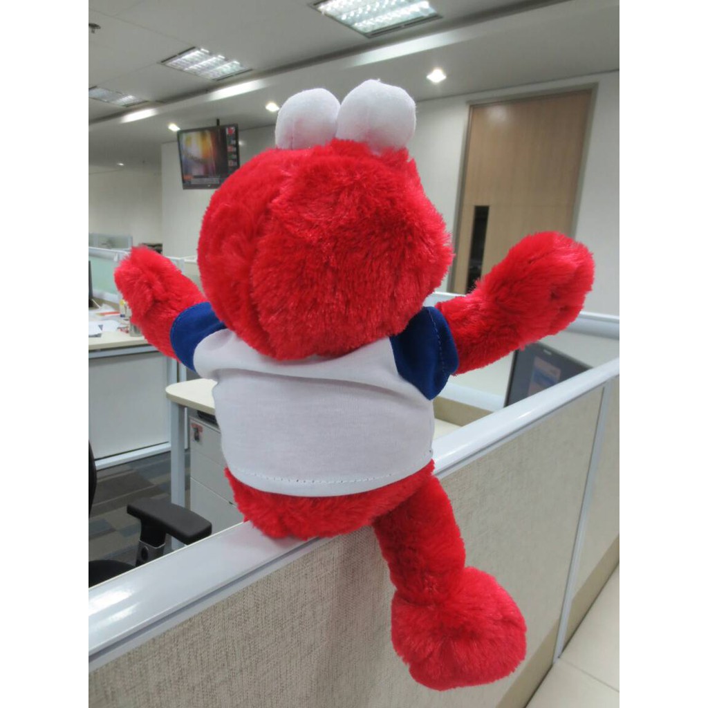 Jual Boneka tokoh kartun Si Elmo(kaos)bulu merah film THE SESAME STREET ...