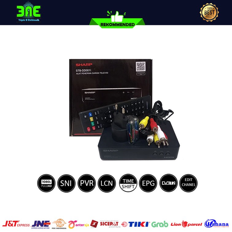 Jual Sharp DD001i STB DVB-T2 Set Top Box TV Digital Channel UHF Gratis ...