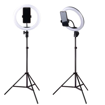 Paket Ring Light Tripod 26Cm 26 Cm Tripod Tripot 2.1M Lengkap Stand Phone Holder Lampu Studio