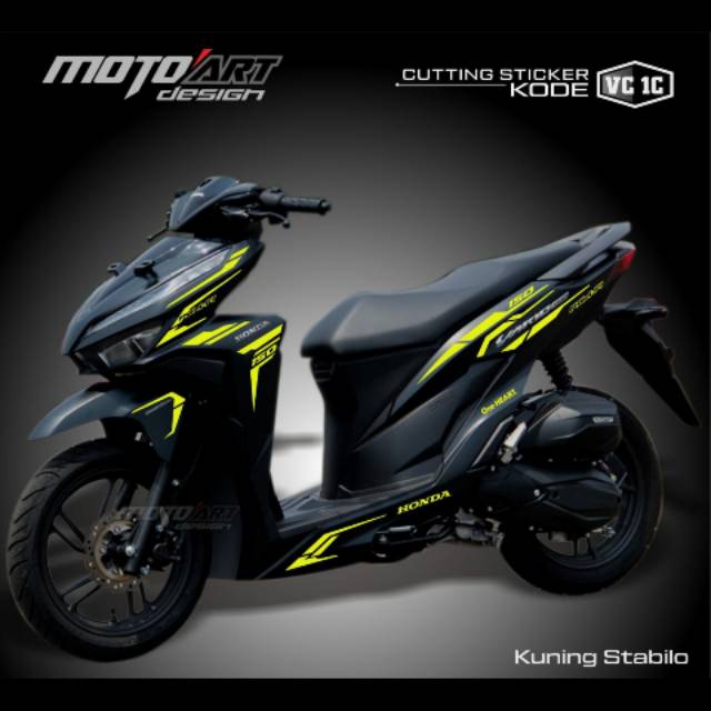Jual Cutting Sticker Honda Vario bahan oracal kuning stabilo kode Vc1c ...