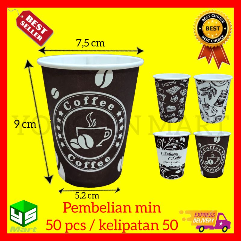 Jual Paper Cup 8 Oz Gelas Kertas Cup Kopi 8 Oz Design Motif Polos 240ml Shopee Indonesia 3032