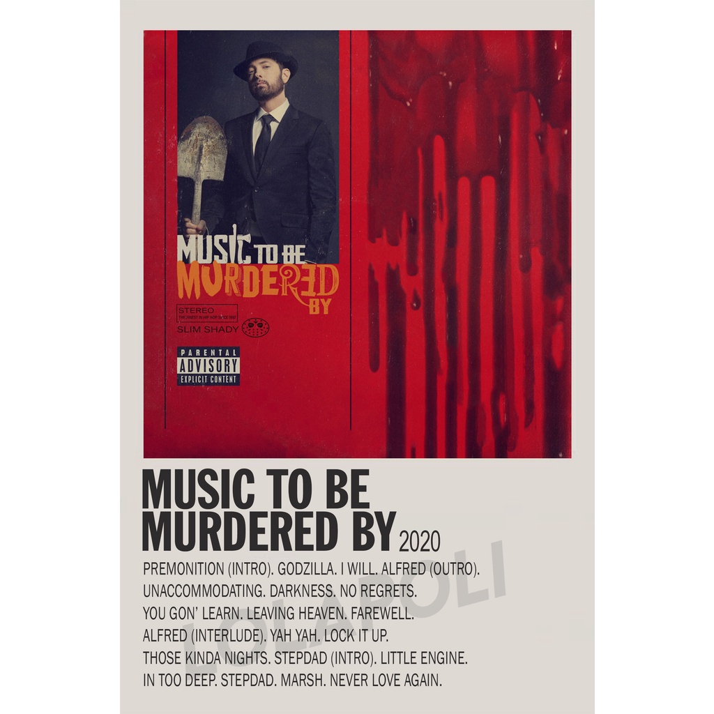 Jual Poster Cover Album Music To Be Murdered By - Eminem