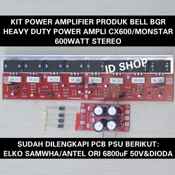 Jual KIT POWER AMPLIFIER STEREO 600W KIT DRIVER PCB PSU ELCO 4 BIJI ...