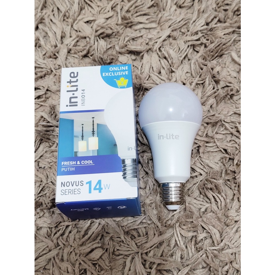 Jual lampu led bulb novus in-lite 14w cahaya PUTIH Series INB014 inlite ...