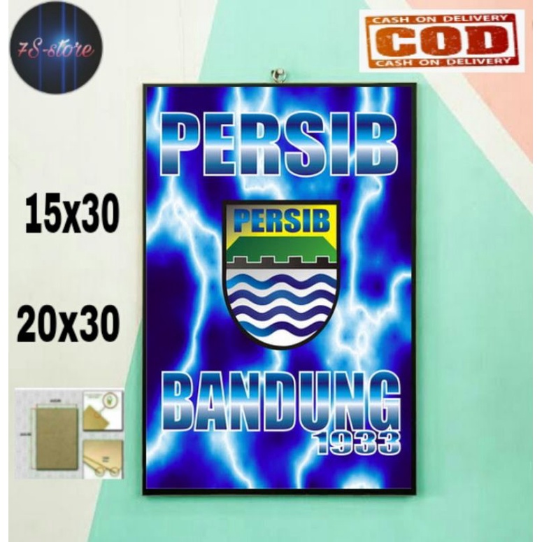 Jual Hiasan dinding persib bandung/poster persib bandung/hiasan dinding