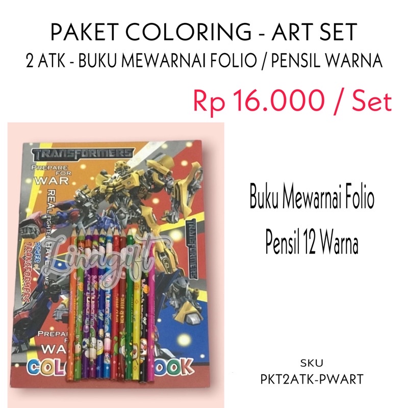 Jual ( Set Paket Art ) ALAT TULIS SEKOLAH LENGKAP / MEWARNAI / KADO ...