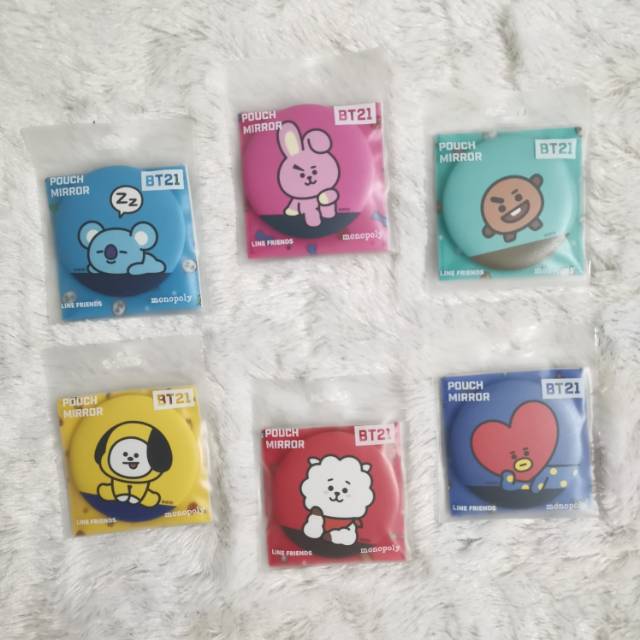 Jual READY STOCK BT21 POUCH MIRROR OFFICIAL LINE FRIENDS X MONOPOLY ...