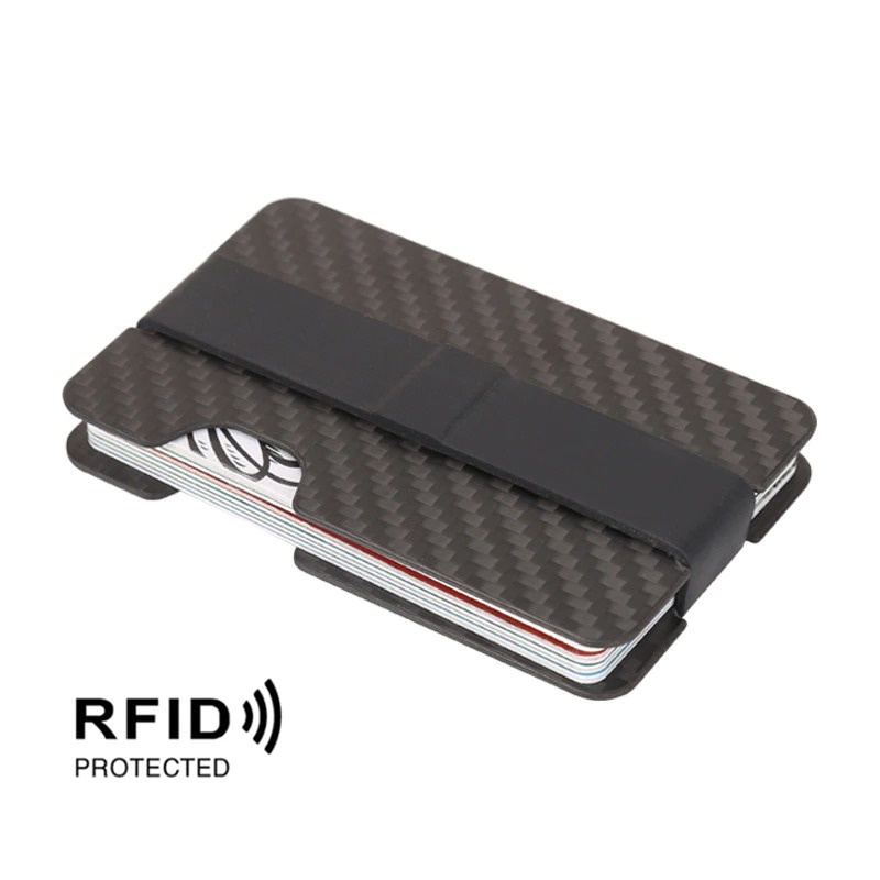 boros card sleeves Carbon Fiber' Slim Tyvek Card Holder