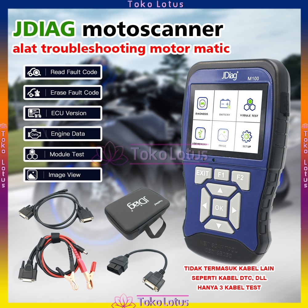 Jual [COD] JDiag m100 Scanner injeksi Scaner Motor Injeksi,OBD2 ...