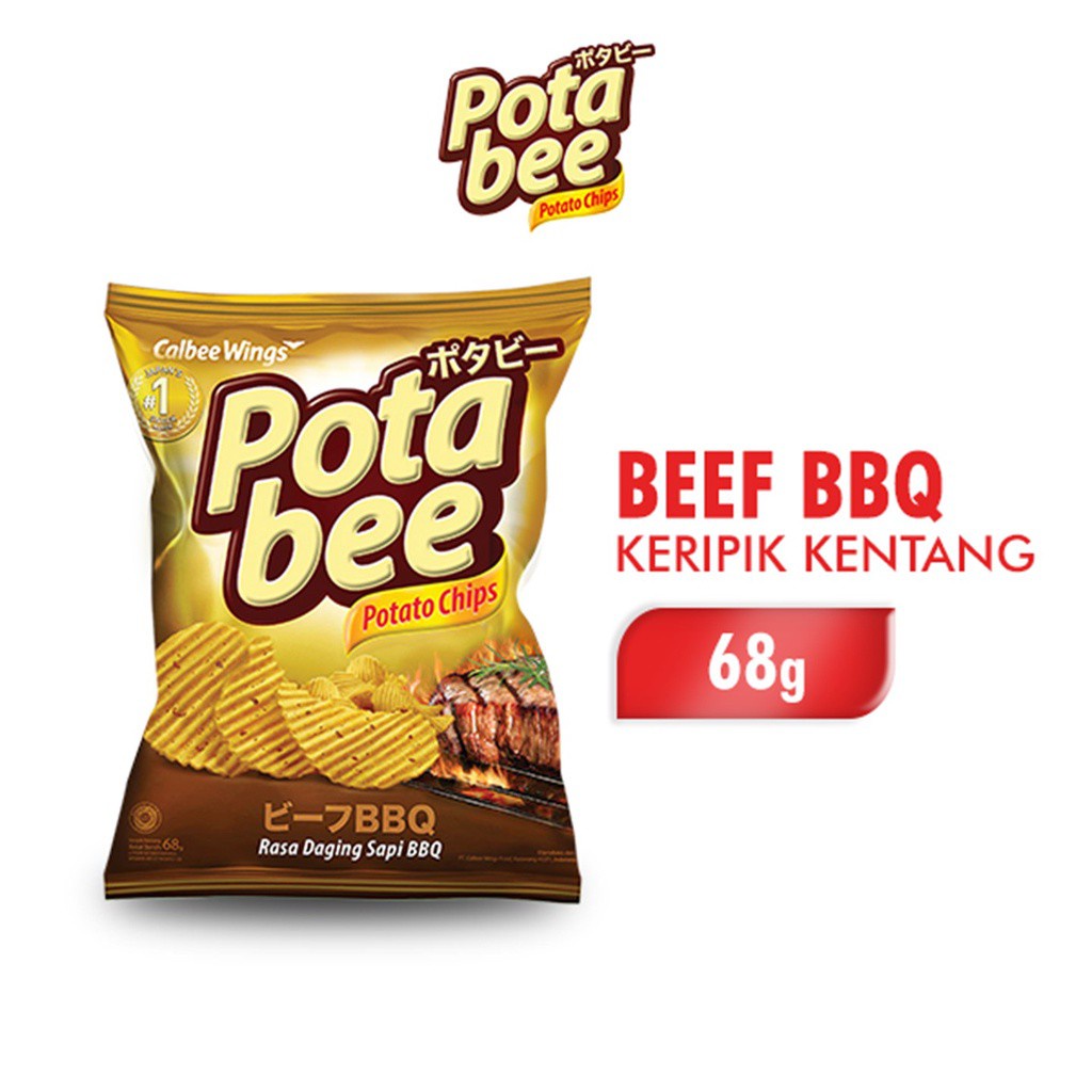 Jual Potabee Keripik Kentang BBQ Beef 68 Gr | Shopee Indonesia