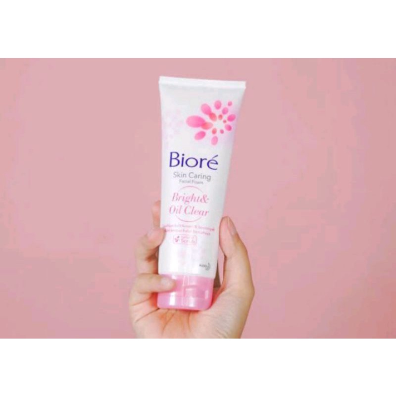 Jual Biore Skin Caring Facial Foam Bright And Oil Clear Scrub 100g