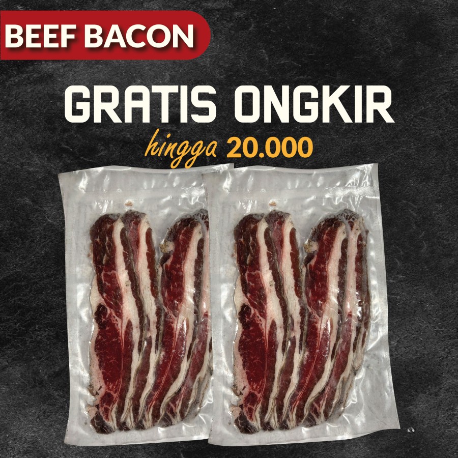 Jual Smoked Beef Bacon / Daging Asap USA Halal / Thin Sliced Beef Bacon