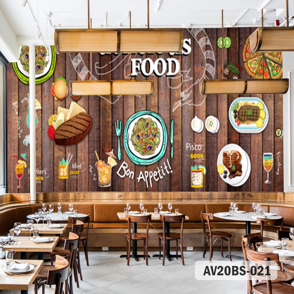 Jual Wallpaper Untuk Restoran, Wallpaper Resto atau Tempat Makan