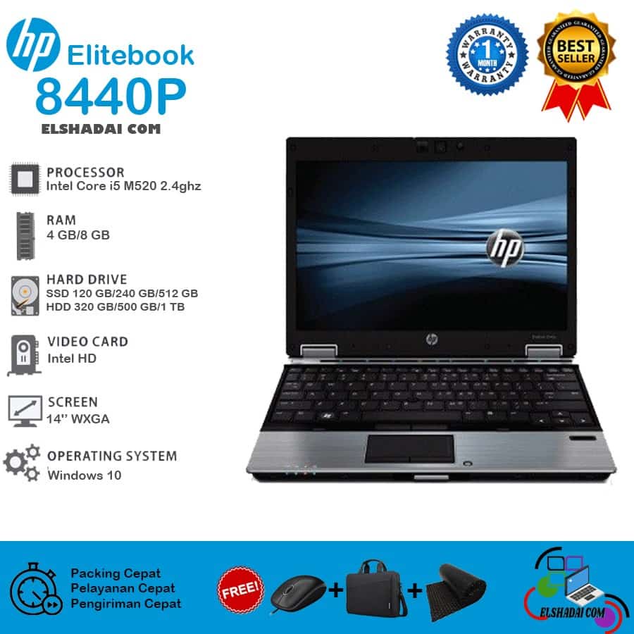 Laptop hp elitebook 8440p core clearance i5