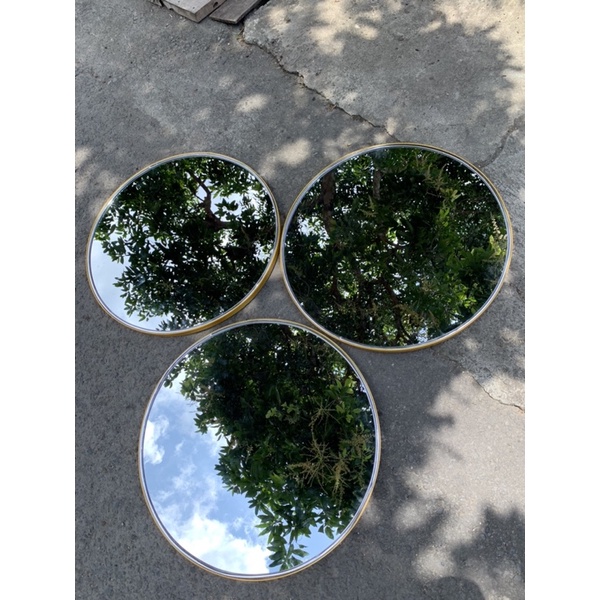 Jual Kaca round mirror Aesthetik besi cermin hias pajangan cermin bulat ...