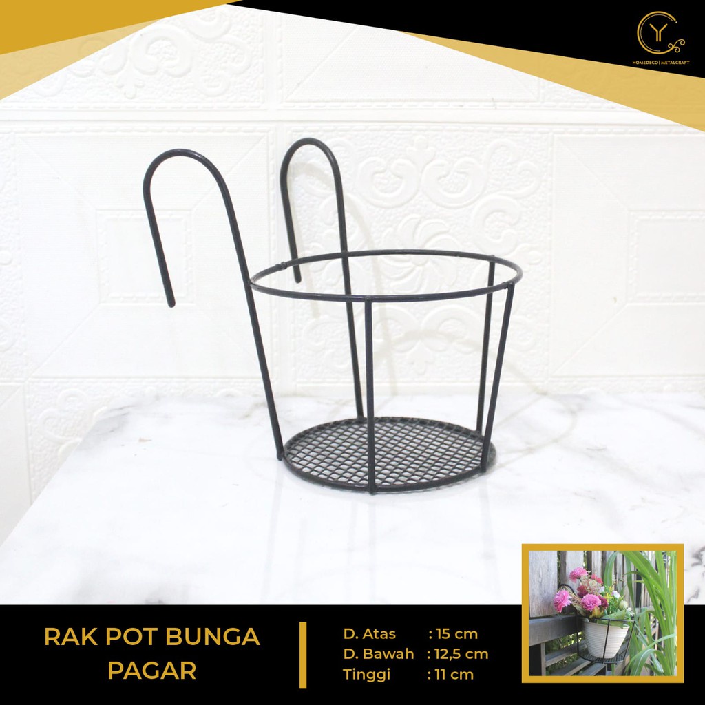 Jual Rak Pot Bunga Pagar Balkon Rak Pot Tempat Pot Besi Shopee