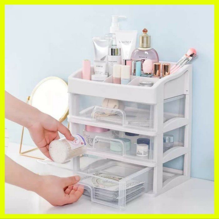 Jual SHENAR RAK KOSMETIK LUNA PLASTIC MAKEUP COSMETIC STORAGE DRAWER ...