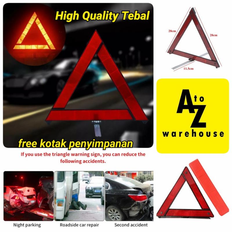 Jual Segitiga Pengaman Car Reflector Emergency Triangel Warning Sign