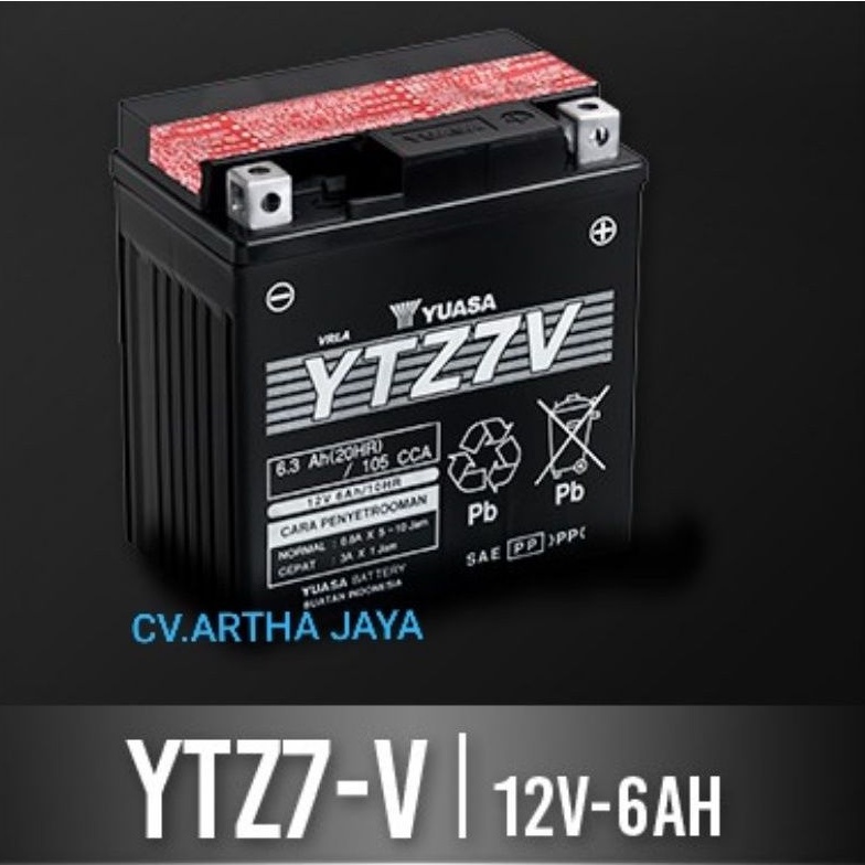 Jual AKI / ACCU YUASA YTZ7V (KERING) 12V-6AH / 12 VOLT - 6 AMPERE ( N