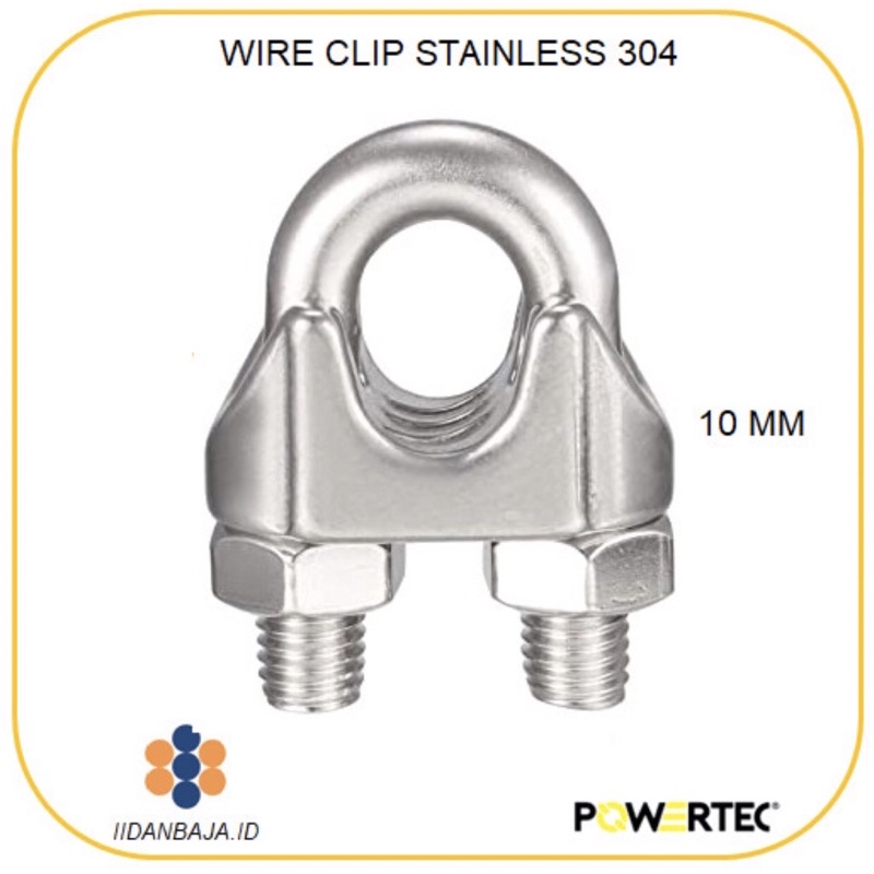 Jual Wire Clip Stainless 304 10 Mm Klem Sling Kuku Macan Clamp Seling