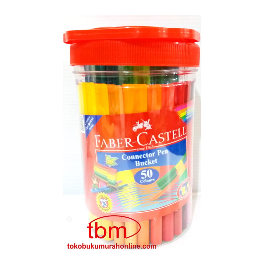 Jual FABER CASTELL 50 CONNECTOR PEN BUCKET SPIDOL FABER CASTELL 50 WARNA Shopee Indonesia