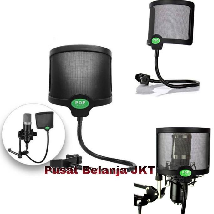 Jual Pop Filter Shield Windshield Flexible Stand Mic Condenser | Shopee ...